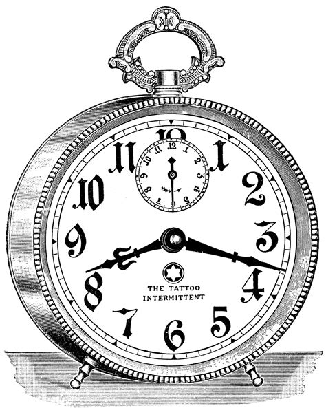 11 Clock Graphics (Vintage Alarm Clock Clipart)! - The Graphics Fairy