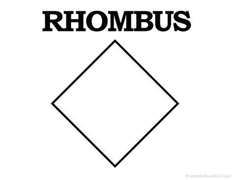 Printable Rhombus Shape - Print Free Rhombus Shape