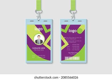 Professional Colorful Modern Id Card Design Stock Vector (Royalty Free) 2085566026 | Shutterstock