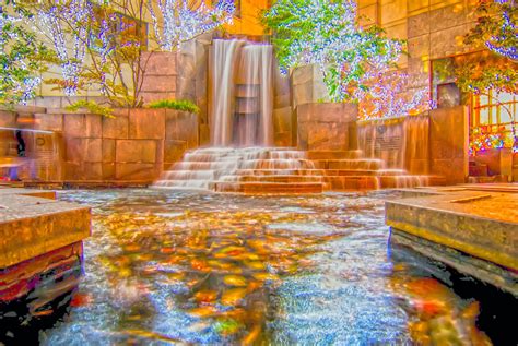 Waterfall Fountain In Charlotte Free Stock Photo - Public Domain Pictures