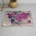 World map watercolor 7 Rug by jbjart | Society6