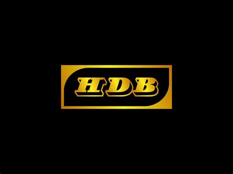 Premium Vector | A black and gold logo for hdb.