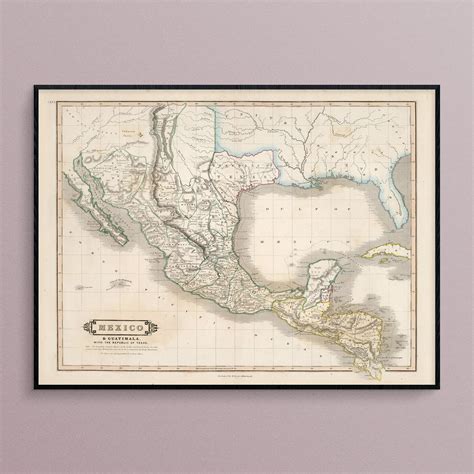 Map of Mexico and Guatemala, With the Republic of Texas, From 1841 ...