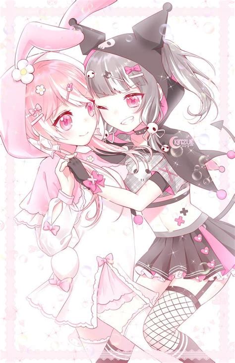 [SPEEDPAINT] My Melody X Kuromi by Kiitzue | Melody hello kitty, Hello kitty my melody, Cute art