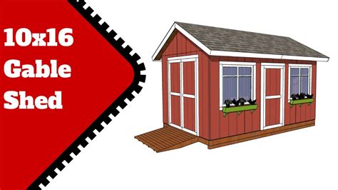 10x16 Gable Shed Plans - How to Build a Shed - YouTube