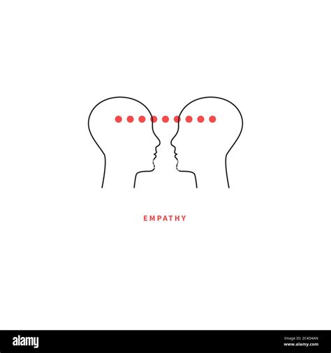 Icon empathy. Logo psychologist, psychotherapist, psychotherapy. Two abstract human profile ...