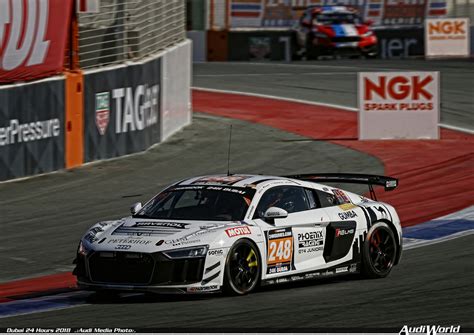 One-two victory for GT4 version of the Audi R8 LMS at premiere in Dubai - AudiWorld