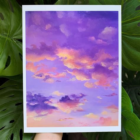 Purple Sky in 2020 | Sky painting, Painting art projects, Purple art