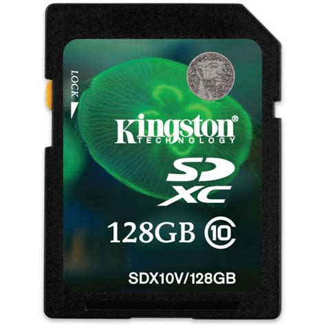 Kingston 128GB SDXC Memory Card Class 10 SDX10V/128GB B&H Photo