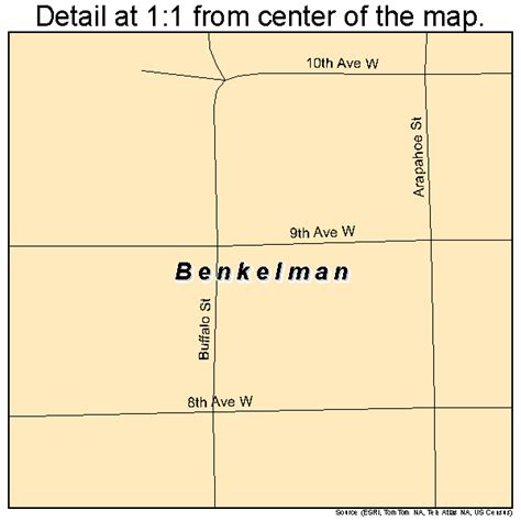 Benkelman Nebraska Street Map 3104230