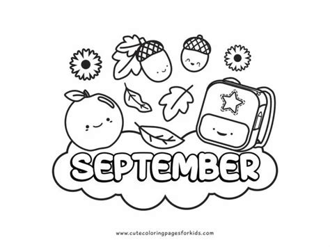 September Coloring Pages - Cute Coloring Pages For Kids in 2022 | Cute coloring pages, Coloring ...