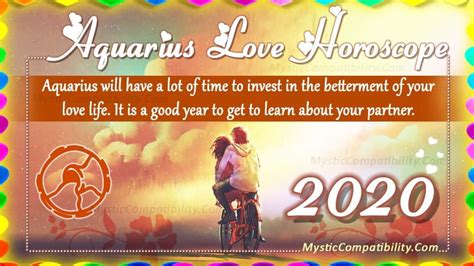 Aquarius Love Horoscope 2020 - Love & Relationship Predictions