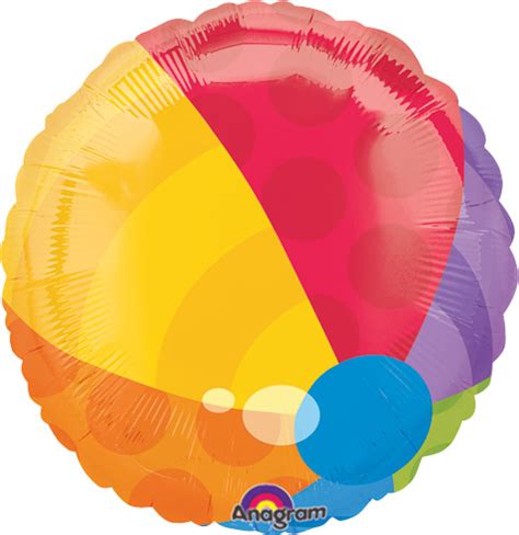 Beach Ball Balloon, Summer Beach Ball Shaped Mylar Balloon