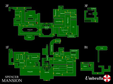 Spencer Mansion Map by alkimical on DeviantArt