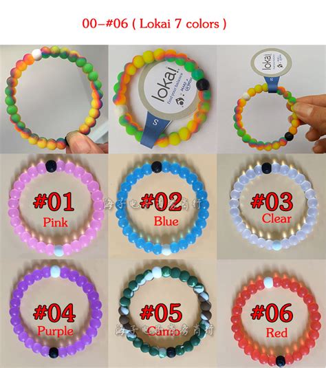 100P Lokai bracelet 31 colors Red Clear Blue Pink Camouflage neon lokai ...