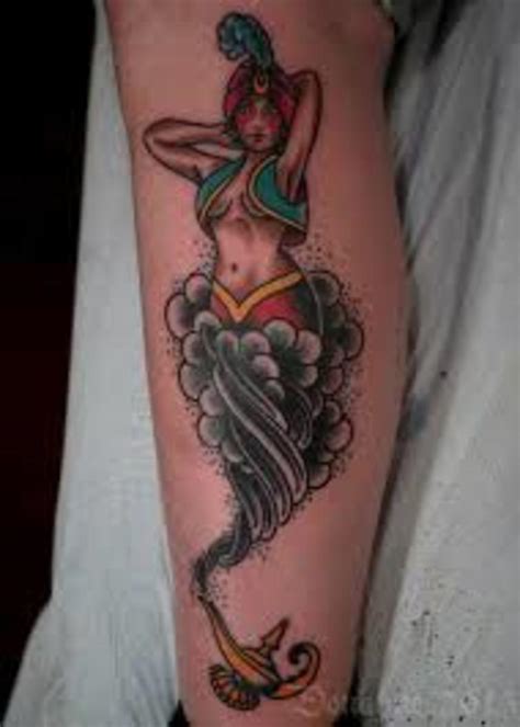 Genie Tattoos And Designs-Genie Tattoo Meanings And Ideas-Genie Lamp And Latin Lamp Tattoos ...