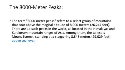 PPT - 8000-Meters Peaks PowerPoint Presentation, free download - ID:12935028