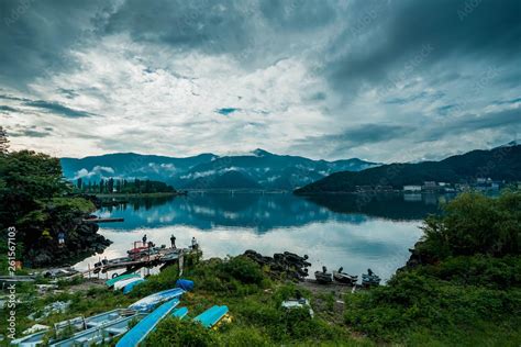 Lake Kawaguchi and Mount Fuji Stock Photo | Adobe Stock