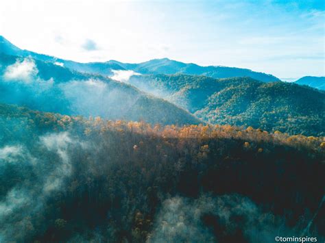 Mountain Morning Mist - Sunrise Chiang Mai Thailand - Drone Photography