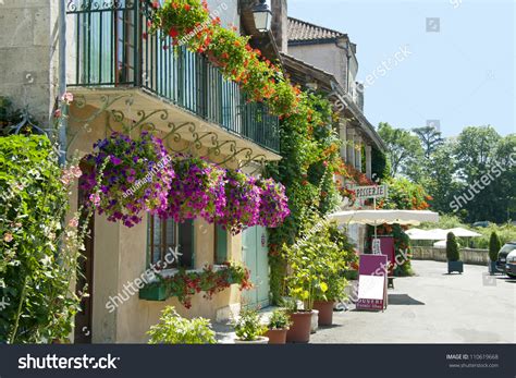 Beautiful Village France Lots Flowers Summer Stock Photo 110619668 ...