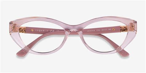 Vogue Eyewear VO5478B - Cat Eye Transparent Pink Frame Glasses For Women | Eyebuydirect Canada