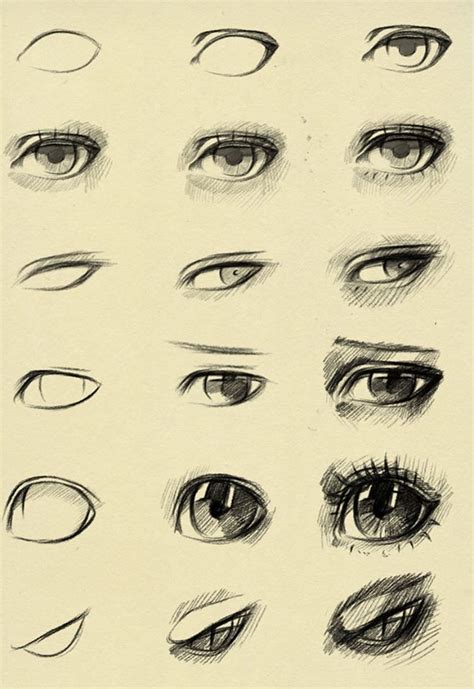 Eyes reference by ryky on DeviantArt | Sketches, Eye drawing tutorials, Drawing people