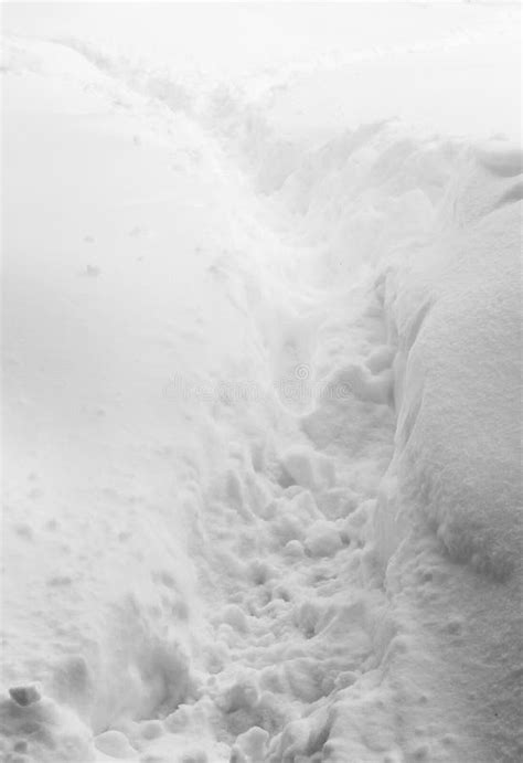 Path in the snow stock photo. Image of clear, climate - 145171752