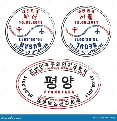 North & South Korea stock illustration. Illustration of stamp - 24241063