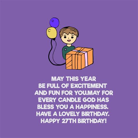 Happy 27th Birthday Wishes - WishesGreeting