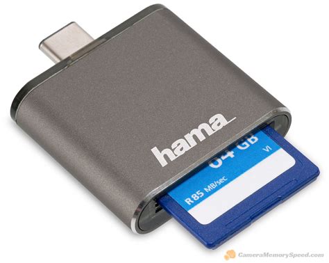 Hama USB Type-C 3.1 UHS-II SD Card Reader Review with memory card read ...