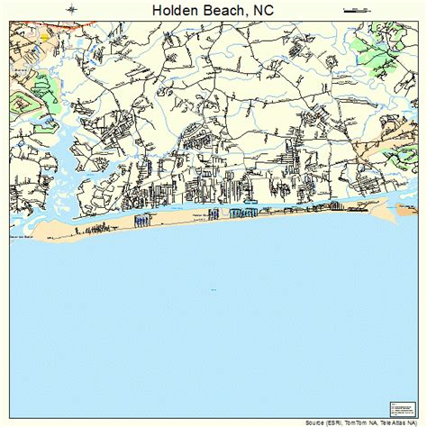 Holden Beach North Carolina Street Map 3731960 | Beach Map