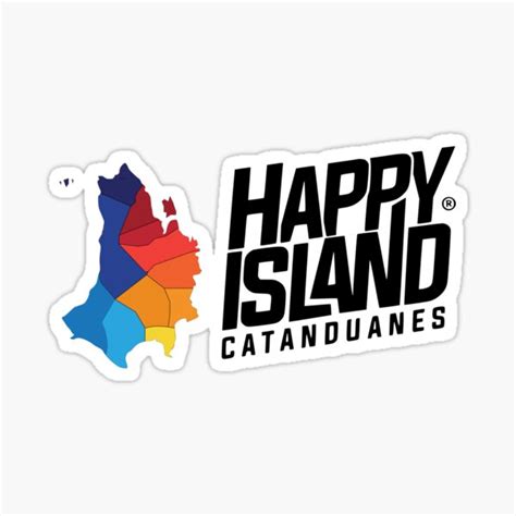 "Happy Island Catanduanes Map (White)" Sticker for Sale by gocatanduanes | Redbubble