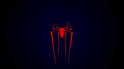 🥇 Blue black red spider-man the amazing logo spiderman wallpaper | (121001)