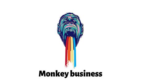 Monkey business Poster nature Painting by Patel Reece | Fine Art America