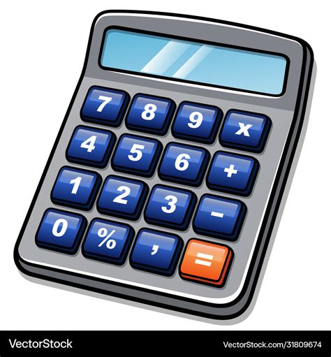 Calculator cartoon isolated drawing Royalty Free Vector