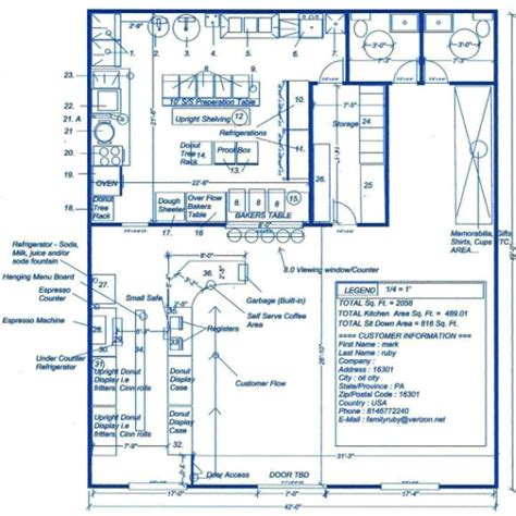 donut shop kitchen floor plan