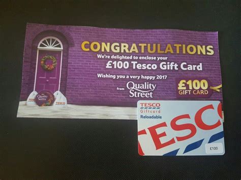 £100 Tesco gift card Quality Street | Tesco gifts, Gift card, Cards