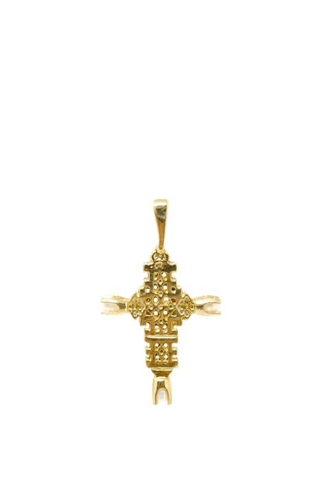 THE ETHIOPIAN Cross Pendant with Pearls – omiwoods