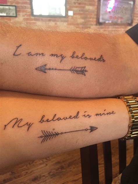 Our first tattoos: “I am my beloved's and my beloved is mine...” ‭‭The Song of Solomon‬ ‭6:3 ...