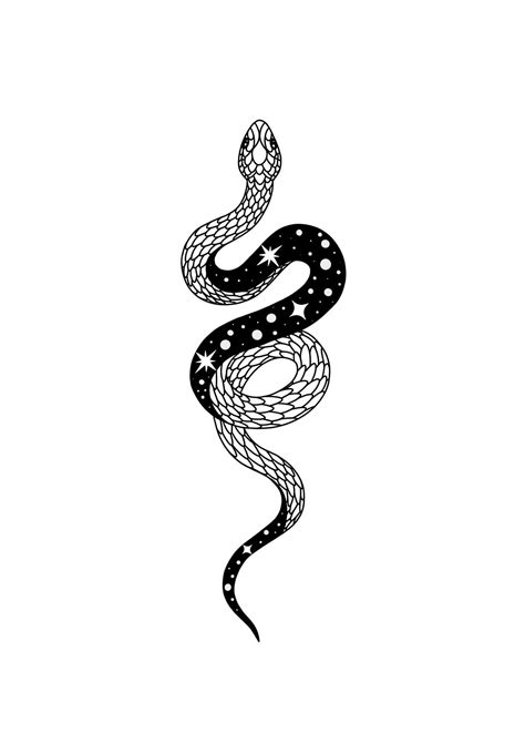 Tattoo Design Snake Minimalistic Snake Lined Drawing - Etsy