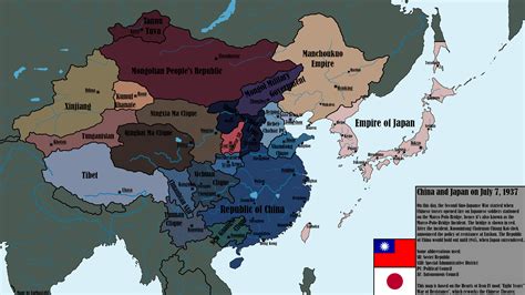 [OC] [1920x1080] China in 1937 - Start of the Second Sino-Japanese War ...