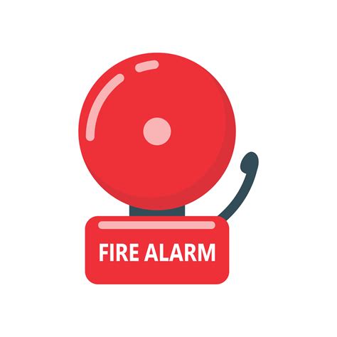 Red fire alarm bell icon. An electric bell sounds to alert you in the ...