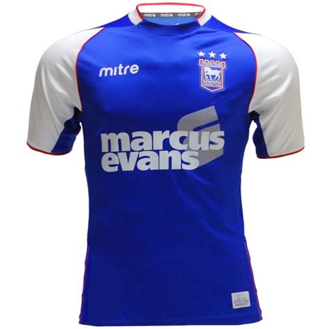 Ipswich Town FC Home soccer jersey 2013/14 - Mitre - SportingPlus ...