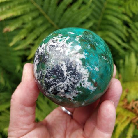 Stunning Chrysocolla Sphere - 60mm - Stand Sold Separately | Crystals ...