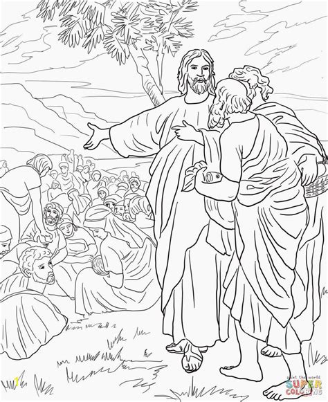 Printable Coloring Pages Of Jesus Feeding the 5000 | divyajanan