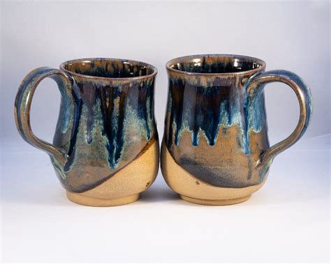 Handmade Pottery Coffee Mug Set | Etsy | Pottery coffee mugs, Handmade pottery, Pottery