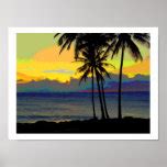 PixDezines Vintage Hawaiian Beach Poster | Zazzle