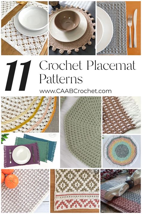 11 Crochet Placemat Patterns - CAAB Crochet