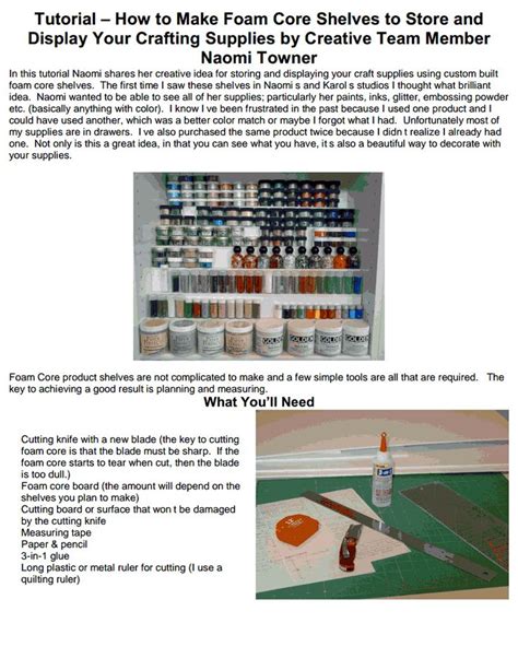 Tutorial - How to Make Foamcore Shelves to Store and Display Art Supplies.pdf - Google Drive