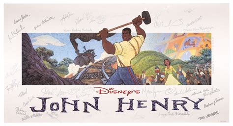 Lot Detail - John Henry Disney short film signed poster.